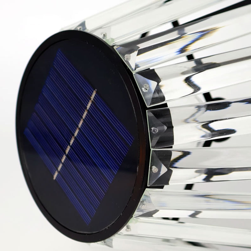 Contemporary Industrial Waterproof Solar USB Iron Glass Outdoor LED Standing Floor Lamp For Garden | Bowlift