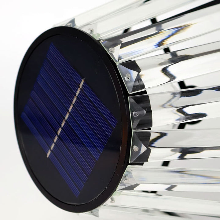 Contemporary Industrial Waterproof Solar USB Iron Glass Outdoor LED Standing Floor Lamp For Garden | Bowlift