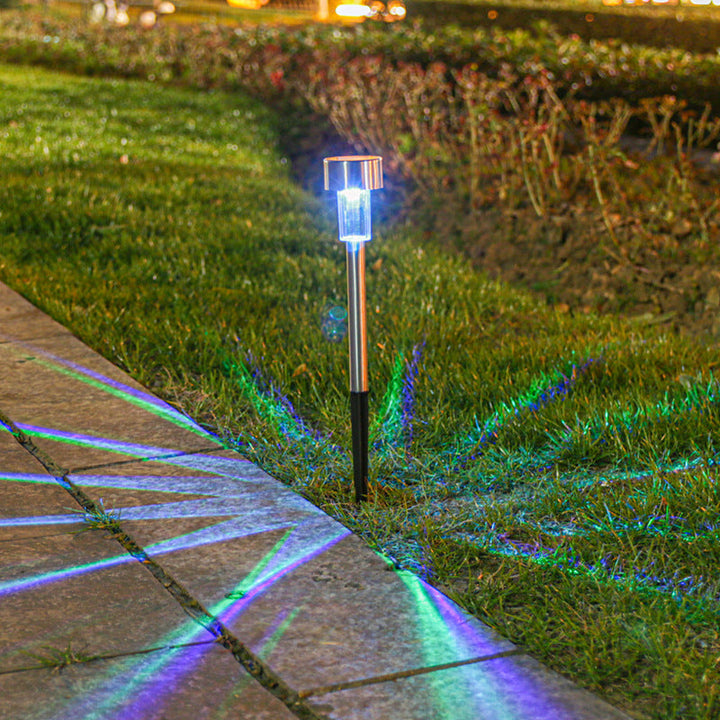 BowLift | Modern simplicity solar waterproof stainless steel cylinder LED landscape lighting outdoor light for the garden