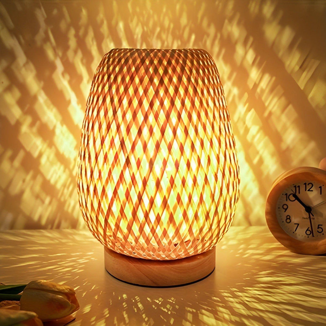 BowLift | Aura Lamp - Bamboo USB-powered Table Lamp for the Bedroom
