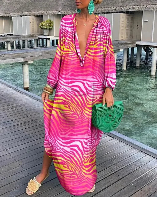 Bea - V Neck Maxi Dress
