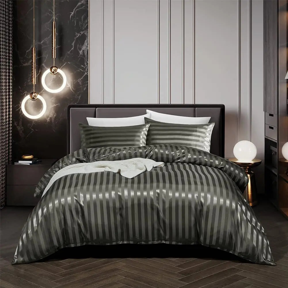 BowLift | NoirLuxe Duvet Cover Set - Elegant Satin Bedroom Transformations