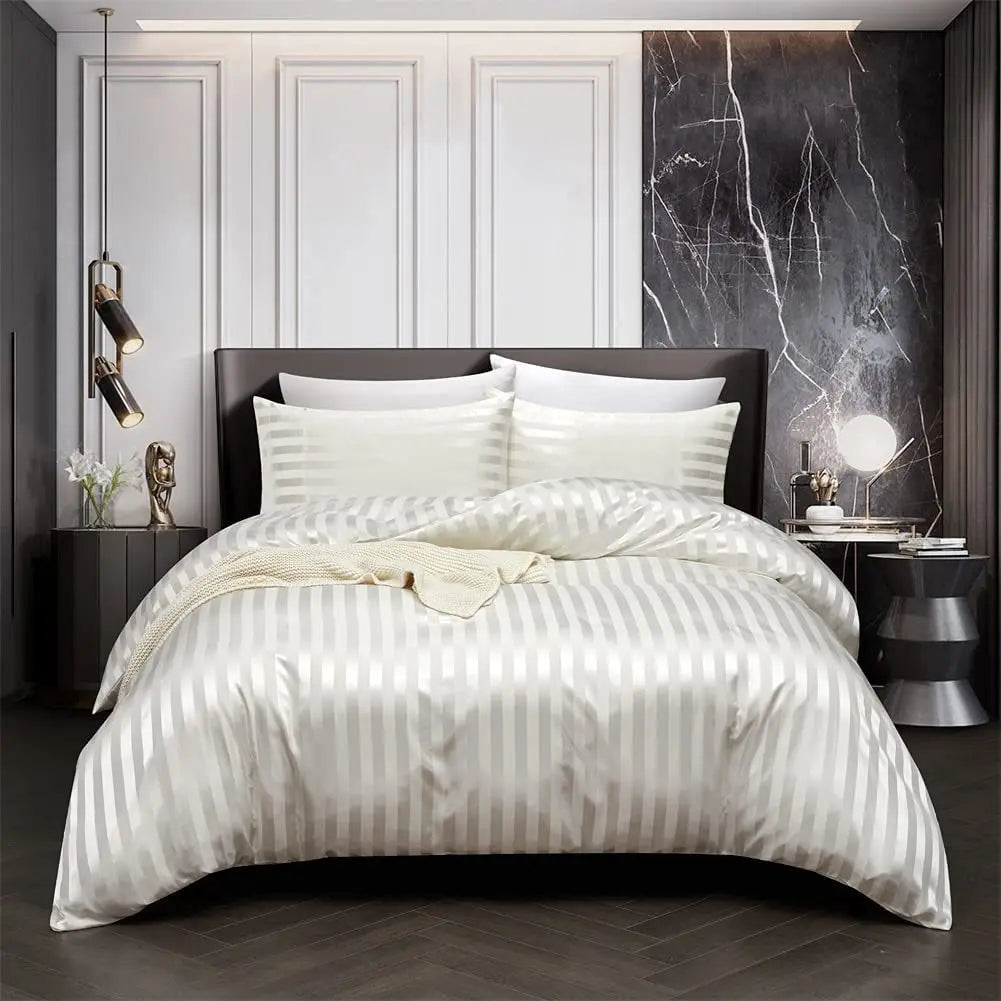 BowLift | NoirLuxe Duvet Cover Set - Elegant Satin Bedroom Transformations
