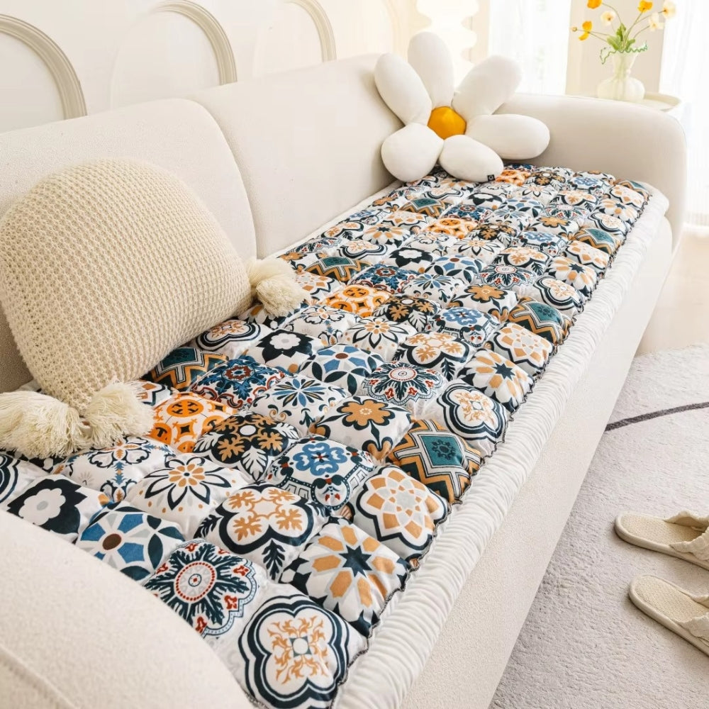 BowLift | Bohemian Printed Quilted Sofa Cover