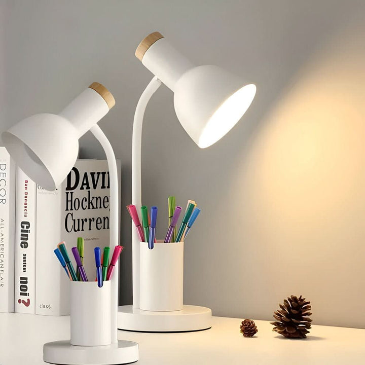 BowLift | LED Table Lamp with Pen Holder for Organization & Style