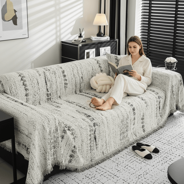 BowLift | Elegant chenille sofa cover with easy care
