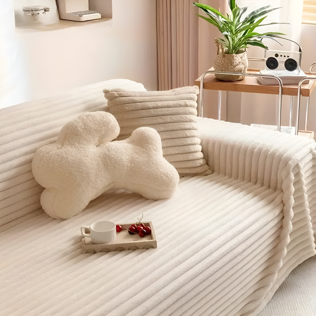 BowLift | Plush Striped Warm Sofa Cover