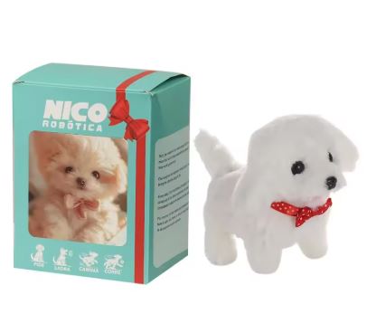 Azura | Nicoo Interactive Robot Puppy | Walks, Barks, Wags Tail | Plush, Battery-Operated Toy