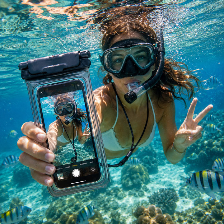 Water-repellent smartphone case with neck strap | Azura