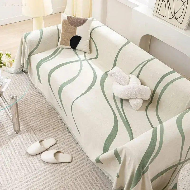 BowLift | Chenille Sofa Throw | Reversible Sofa Cover for Couch