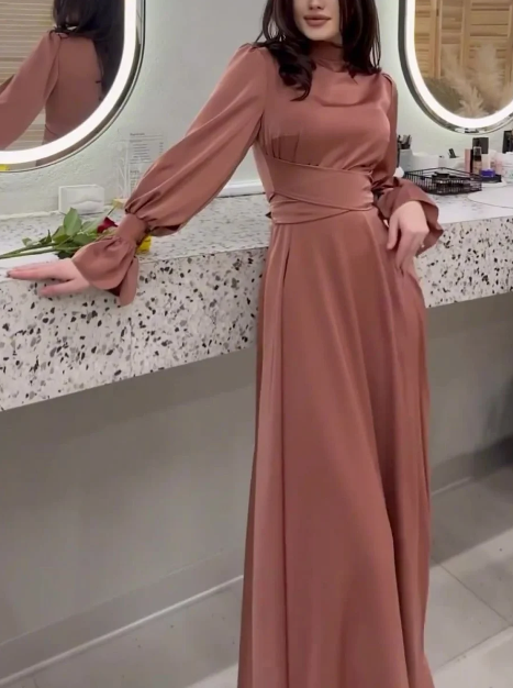 ItalianFrost - Satin Maxi Dress