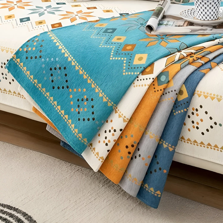 Boho Style Sofa Cover – Elastic & UsaBowlifte Year-Round | Protects and Gives a New Look | Bowlift