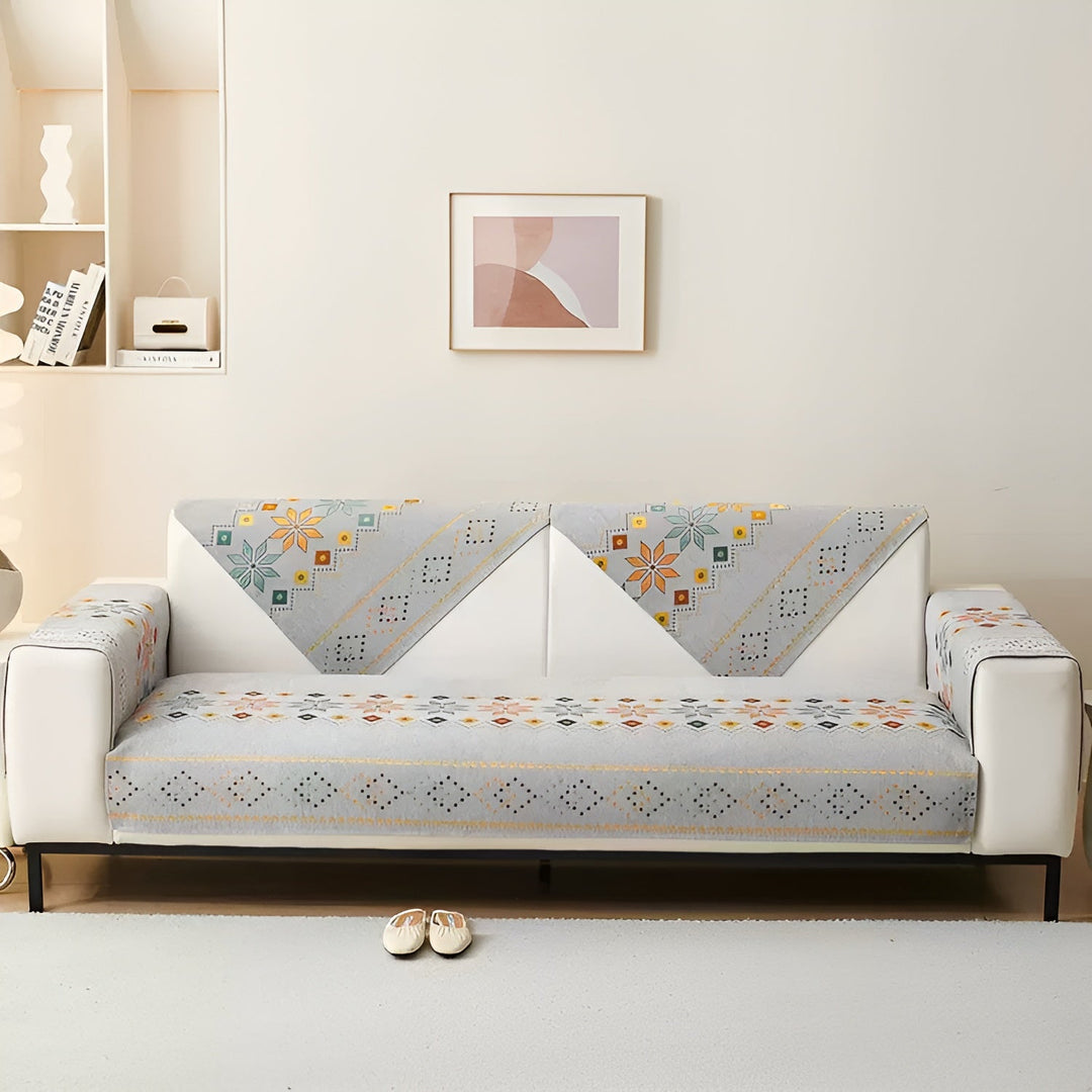 Boho Style Sofa Cover – Elastic & UsaBowlifte Year-Round | Protects and Gives a New Look | Bowlift