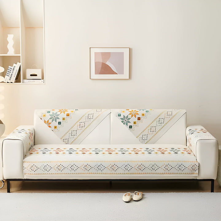 Boho Style Sofa Cover – Elastic & UsaBowlifte Year-Round | Protects and Gives a New Look | Bowlift