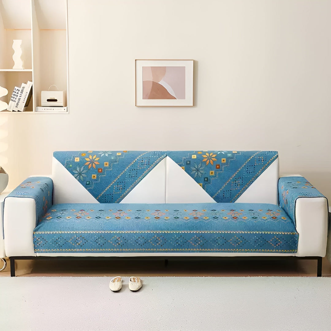 Boho Style Sofa Cover – Elastic & UsaBowlifte Year-Round | Protects and Gives a New Look | Bowlift