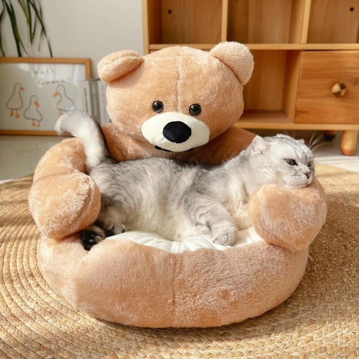 Azura | Cute detachable cuddly bear cat bed