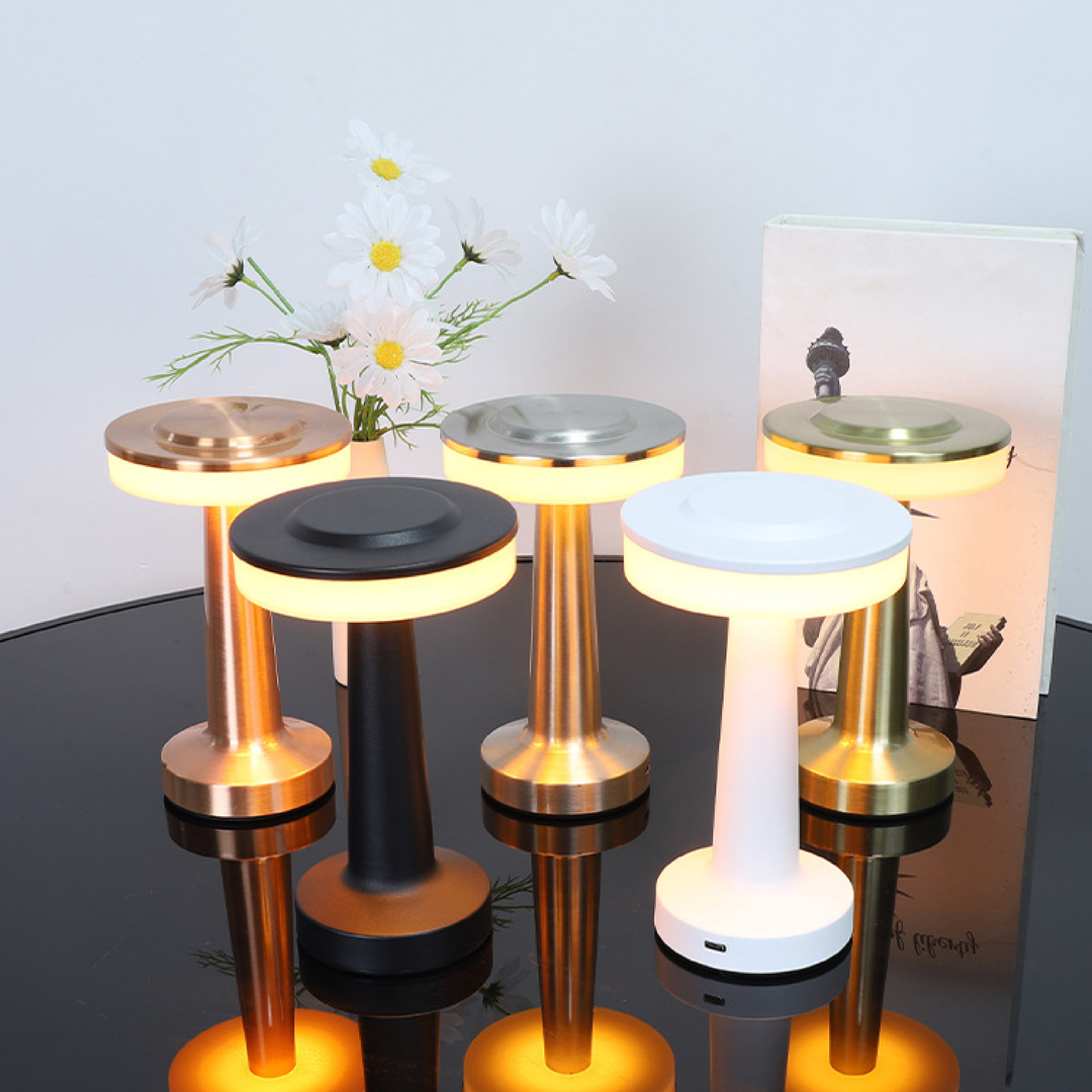 BowLift | Black LED Table Lamp with Metal Finish – Modern Light for Living Rooms and Offices, Warm Light