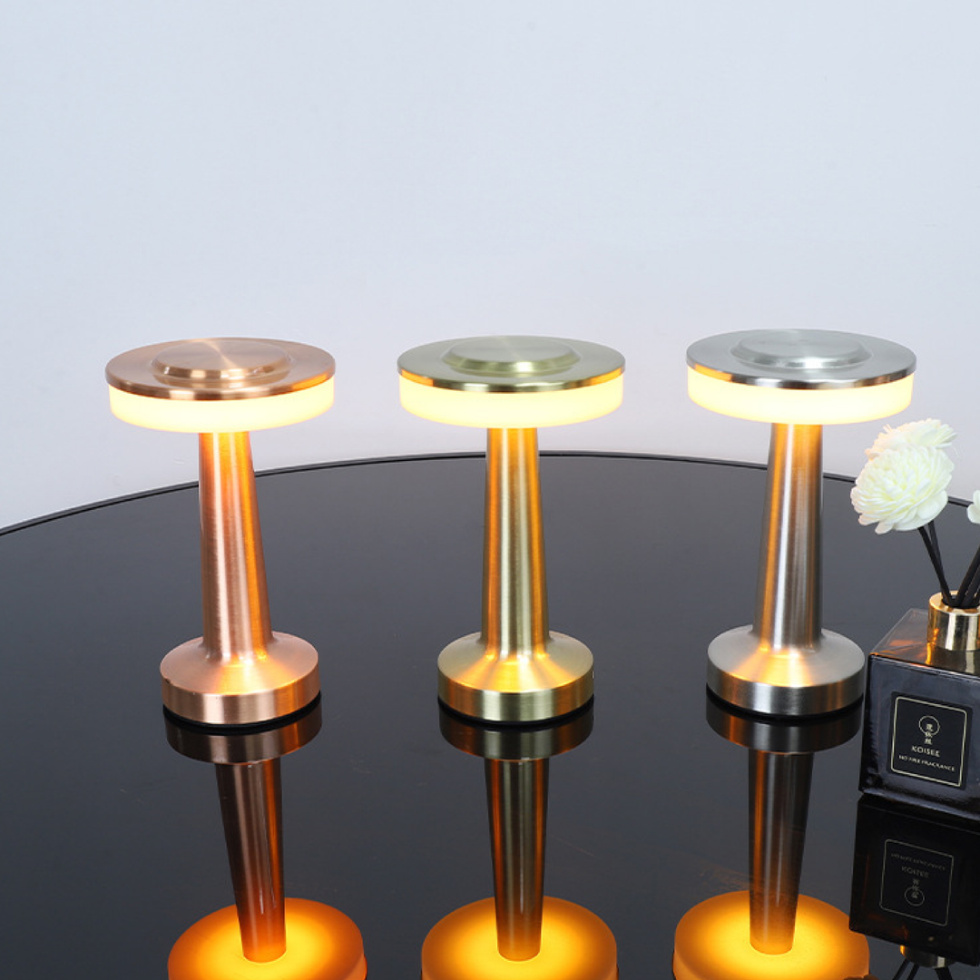BowLift | Black LED Table Lamp with Metal Finish – Modern Light for Living Rooms and Offices, Warm Light