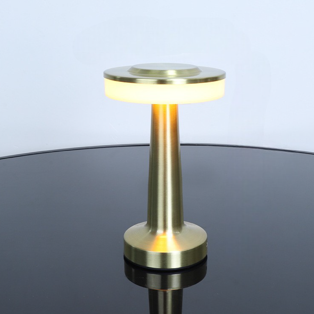 BowLift | Black LED Table Lamp with Metal Finish – Modern Light for Living Rooms and Offices, Warm Light