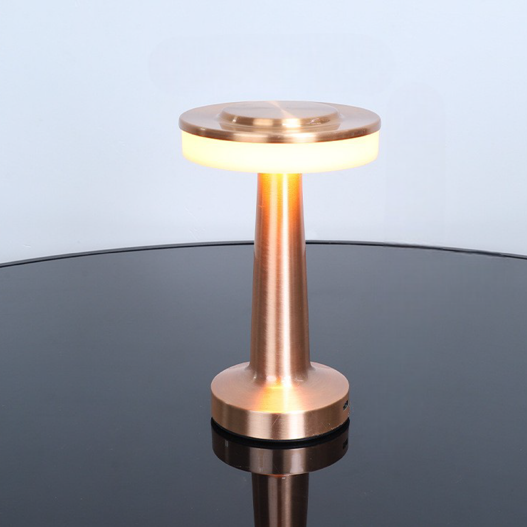 BowLift | Black LED Table Lamp with Metal Finish – Modern Light for Living Rooms and Offices, Warm Light