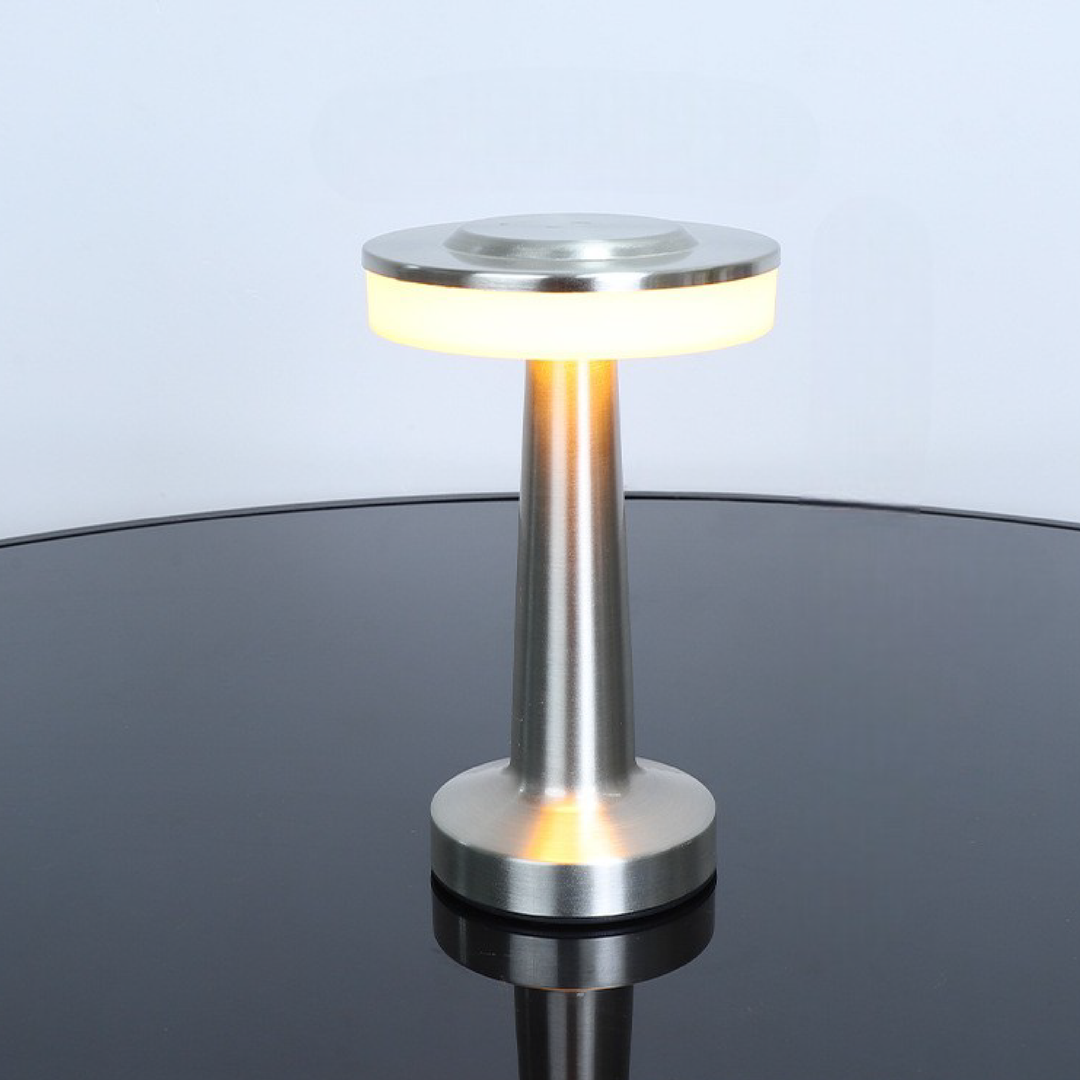 BowLift | Black LED Table Lamp with Metal Finish – Modern Light for Living Rooms and Offices, Warm Light