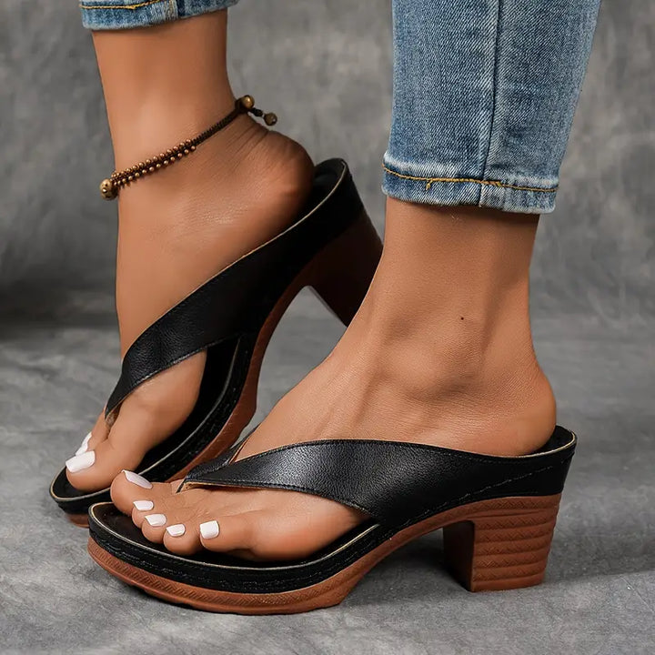 Abigail | Womens Orthopedic Slip On Sandal Heels
