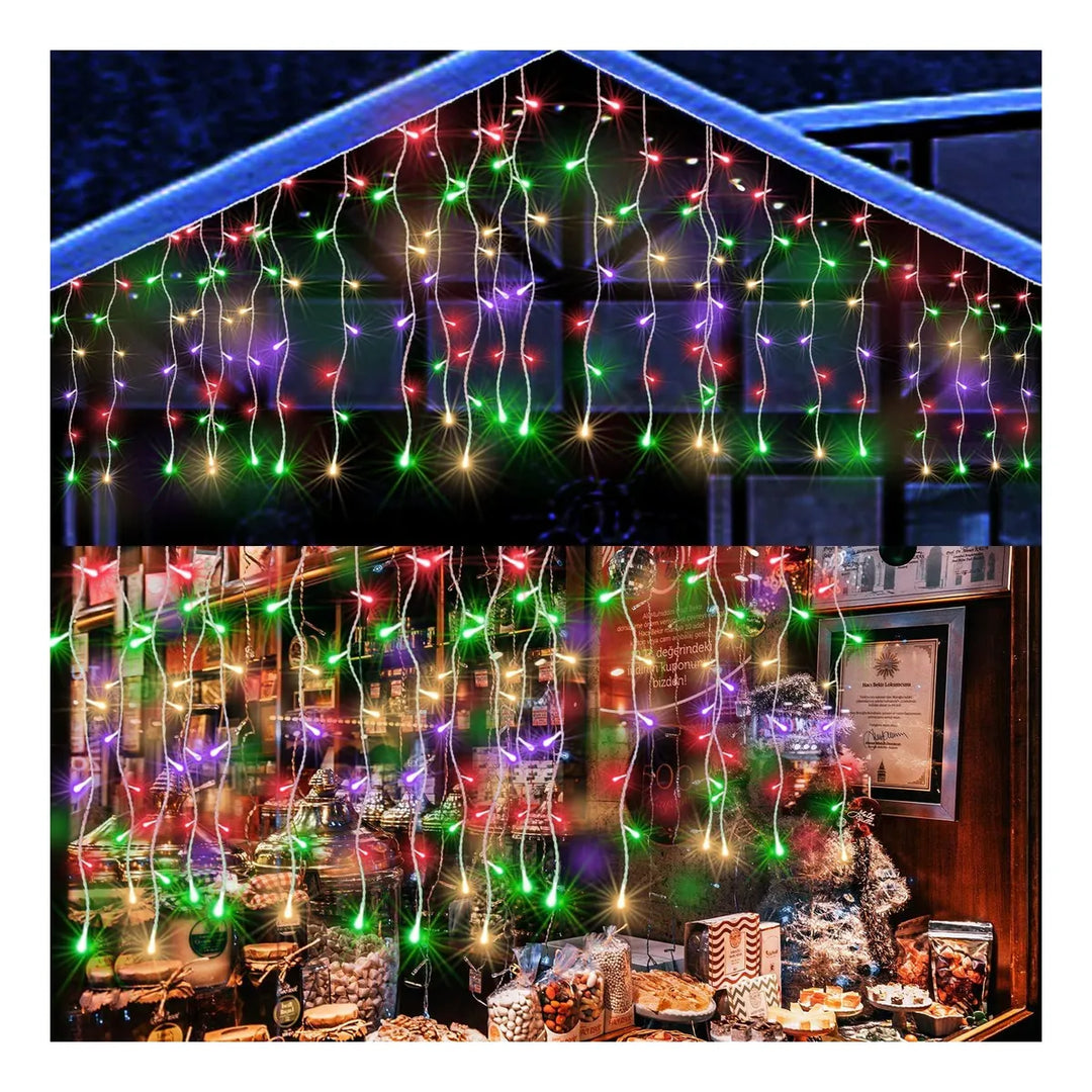 Azura | Twinkling Icicle String LED Lights | Warm White & Cool White, Extendable for Indoor & Outdoor Holiday Decor