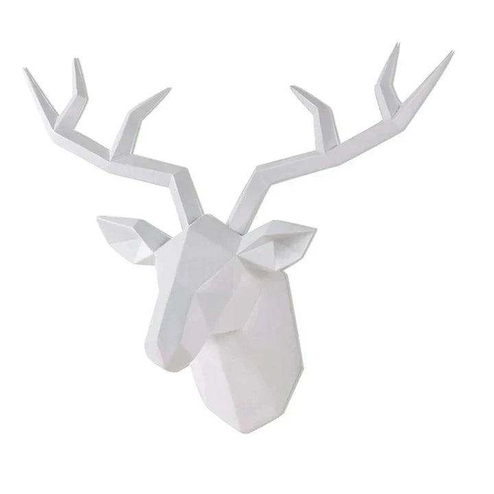 BowLift | Deer Head Sculpture Animal Statue Figures Wall Hanging Creative Moose Art Antlers Statuette for Office Decor Wall Mounting