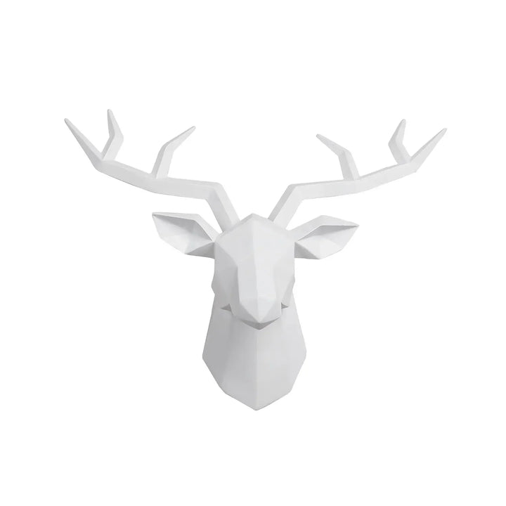 BowLift | Deer Head Sculpture Animal Statue Figures Wall Hanging Creative Moose Art Antlers Statuette for Office Decor Wall Mounting
