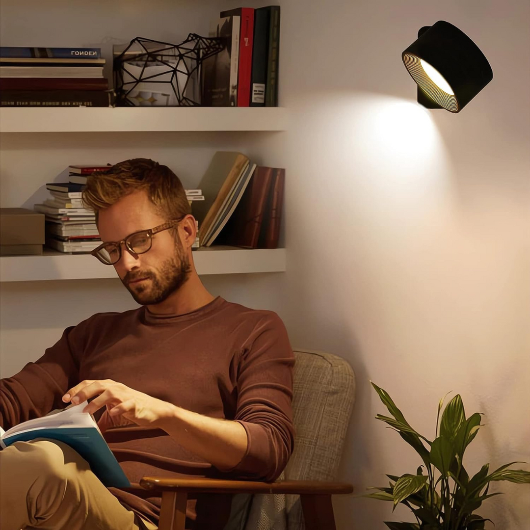 BowLift | FlexiLamp – Wireless, Rechargeable Wall Light with 360° Rotation