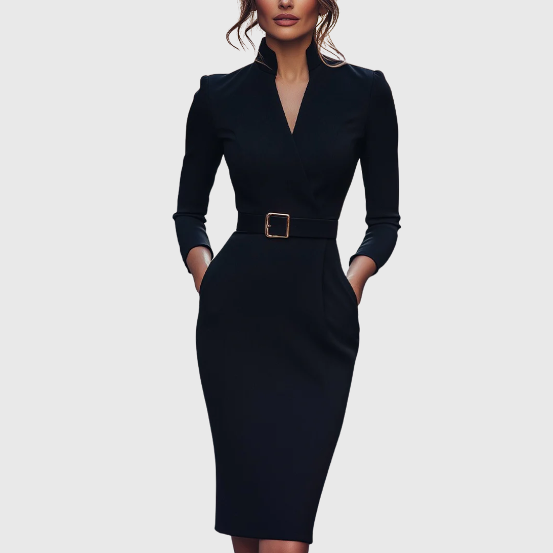 Eva | Graceful Waist Midi Dress