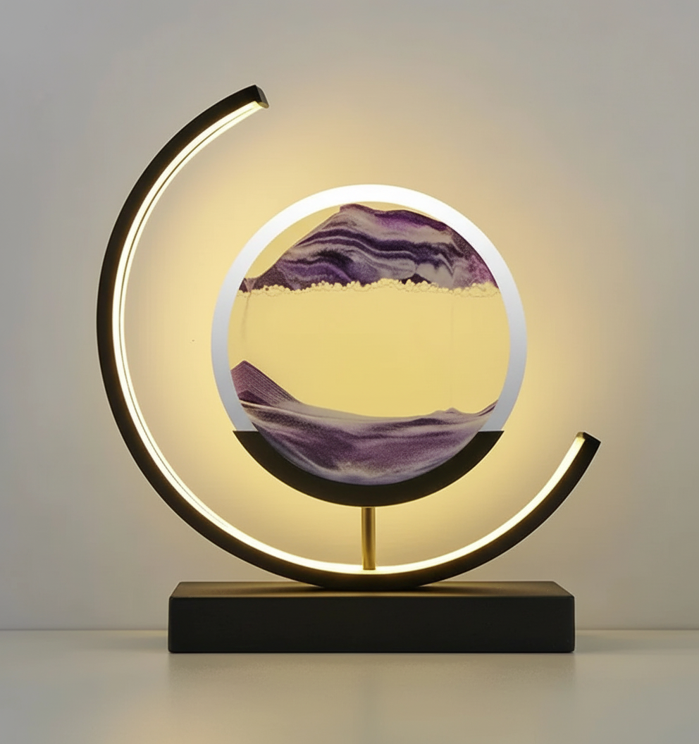 BowLift | DuneGlow Table Lamp – Handmade Ambient Lamp with Soothing Light and Modern Design