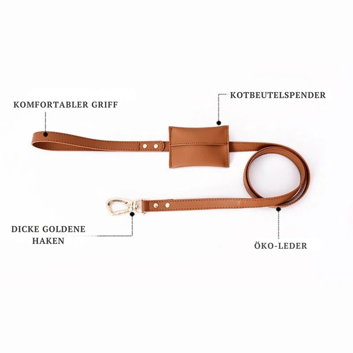 Adjustable Leather Dog Harness with Custom Engraving Azura