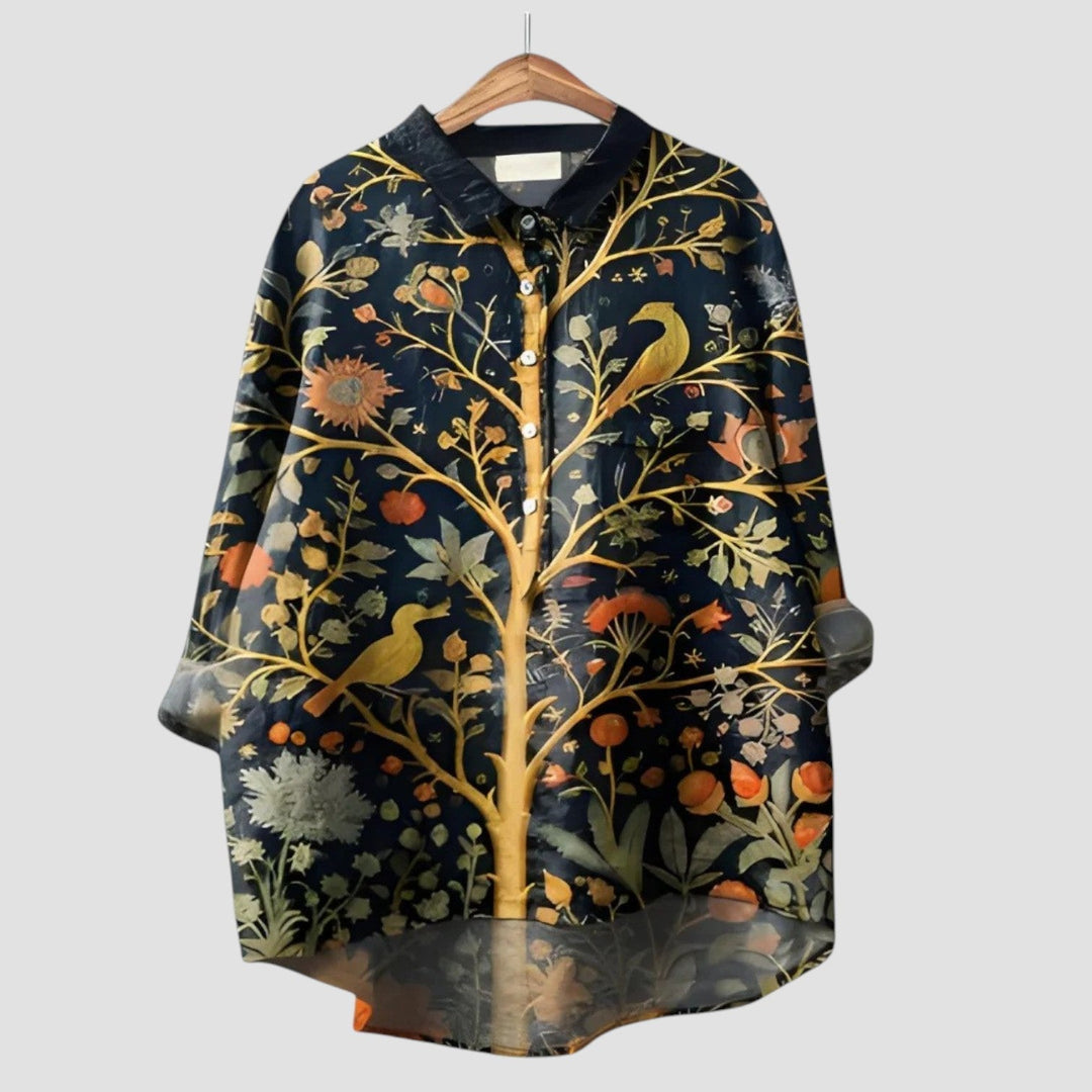 Elaris™ | 2025 – Golden Botanica Blouse