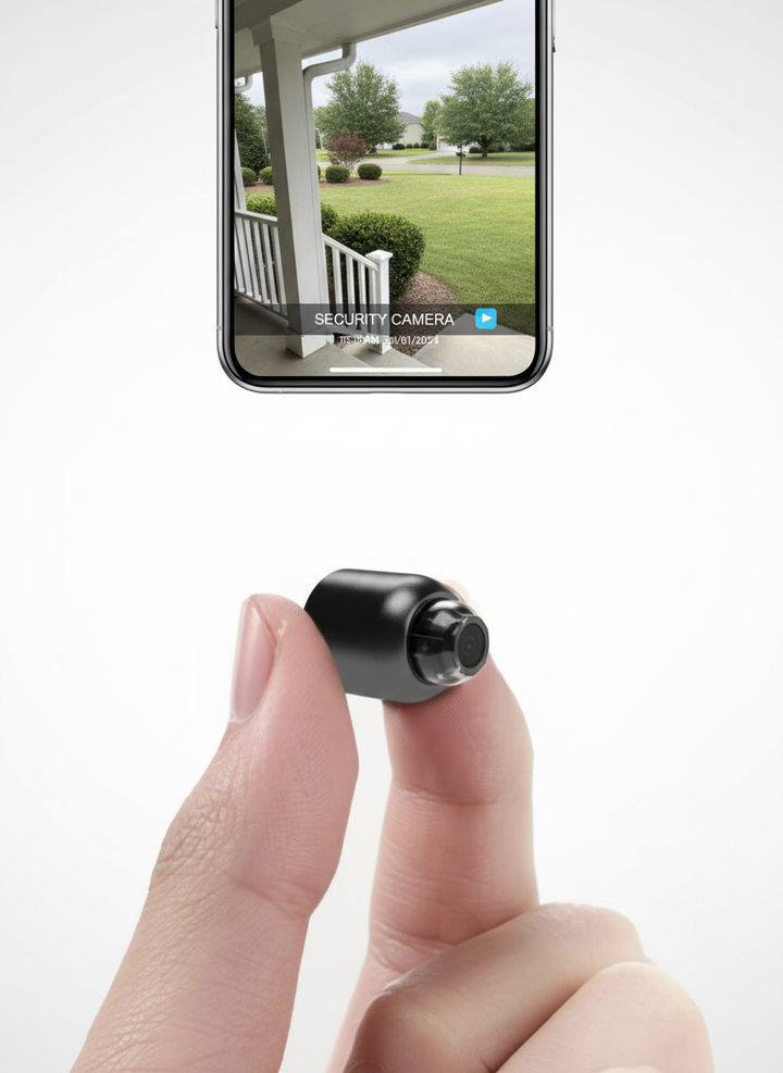 Azura | 2-Pack Mini WiFi Security Camera | 1080P HD, 140° Wide-Angle, Night Vision, Motion Detection (32GB SD Included)