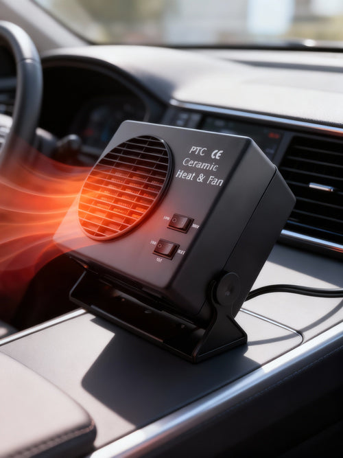 Azura | 12V Ceramic Car Heater Fan | 150W-300W | Portable Defroster w/ Automatic Thermostat