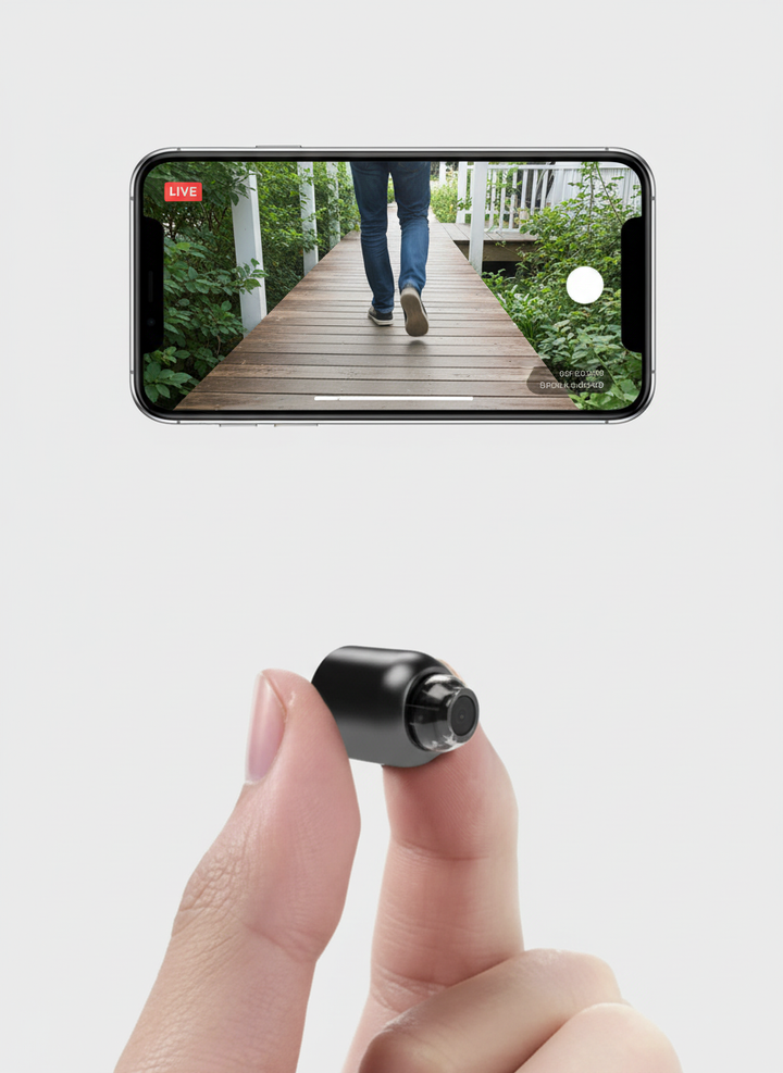 Azura | 2-Pack Mini WiFi Security Camera | 1080P HD, 140° Wide-Angle, Night Vision, Motion Detection (32GB SD Included)
