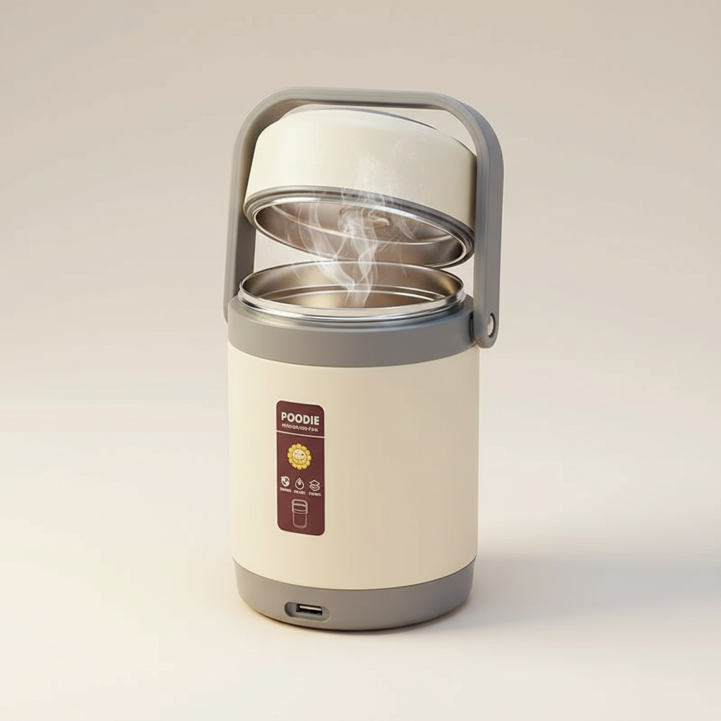 Azura | USB Heated Lunch Box | 304 Stainless Steel, Portable Food Warmer