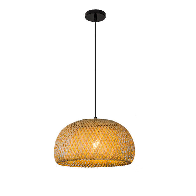 BowLift | Finn Bamboo Pendant Light – Handcrafted Rattan & Bamboo Light with Southeast Asian Charm