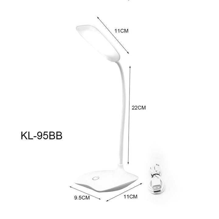 BowLift | Flexible 14 LED Stand Desk Lamp Modern Touch Switch 3 Modes Dimmer USB Rechargeable Reading Study Light Table Lamp for Bedroom