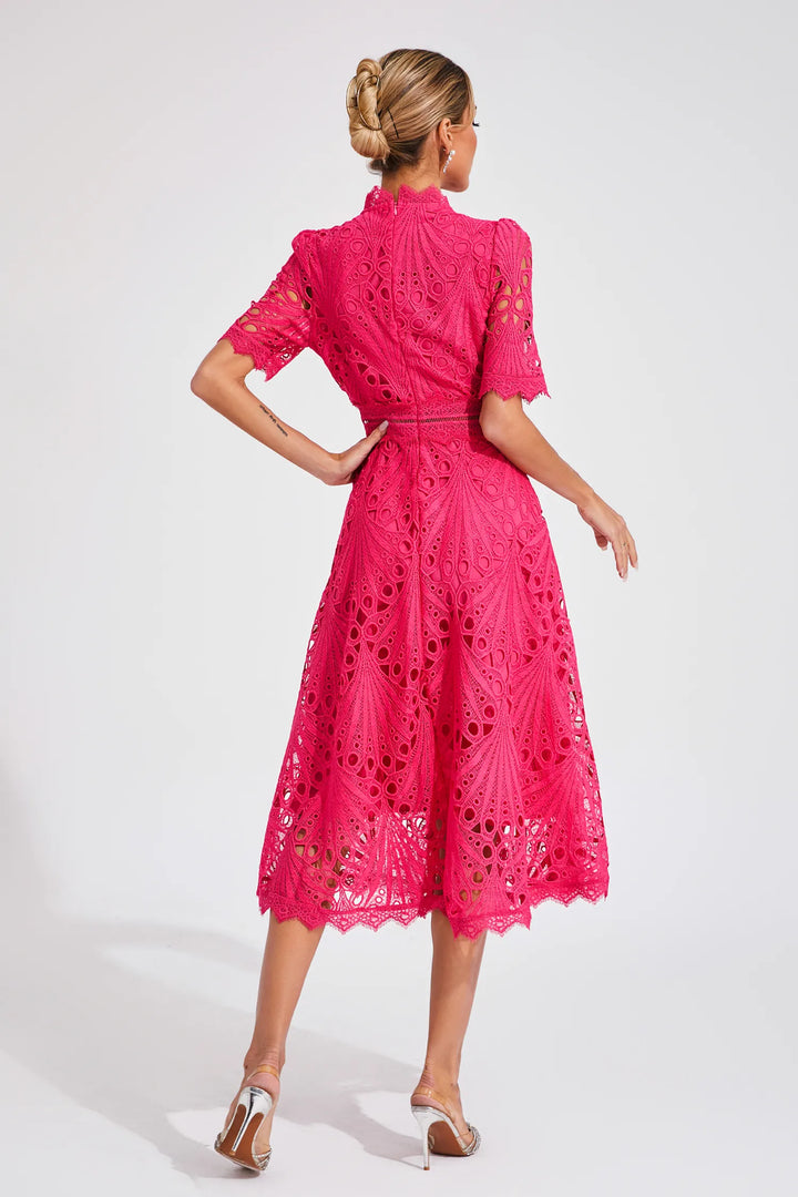Hallie | Lace Midi Dress