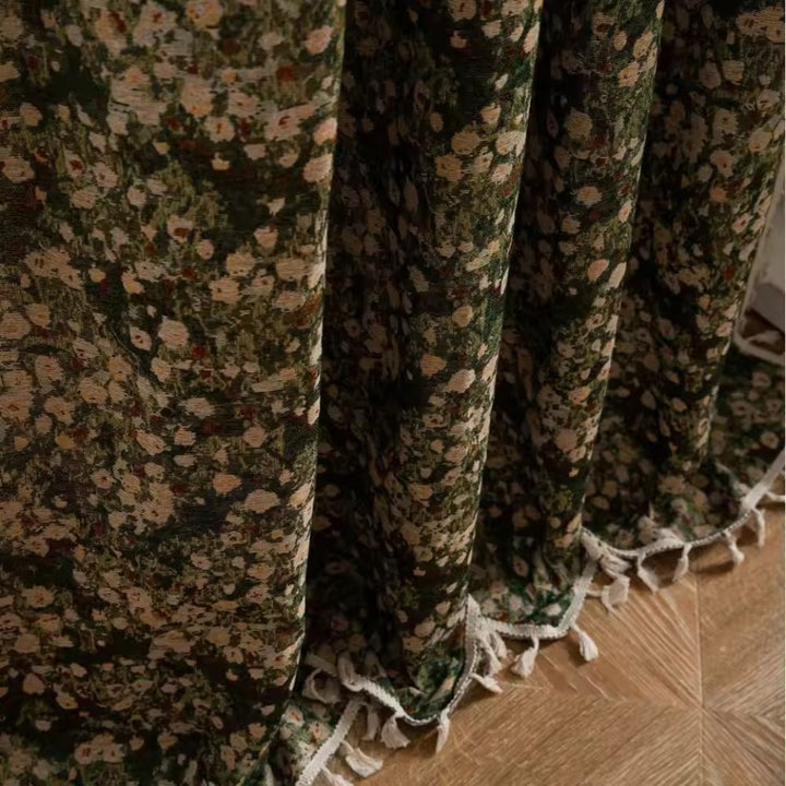 Azura | French Vintage Floral Pattern Curtain