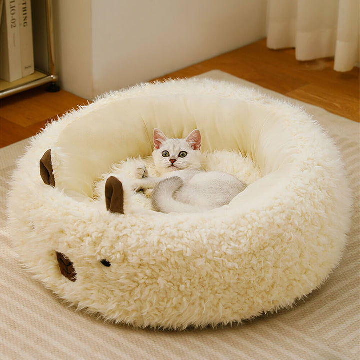 Azura | Alpaca-shaped, fluffy, warm, detachable dog and cat bed