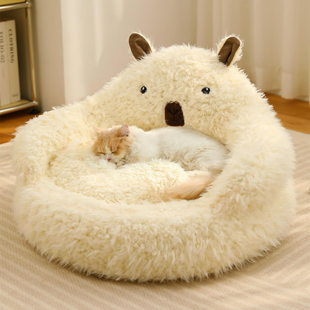 Azura | Alpaca-shaped, fluffy, warm, detachable dog and cat bed