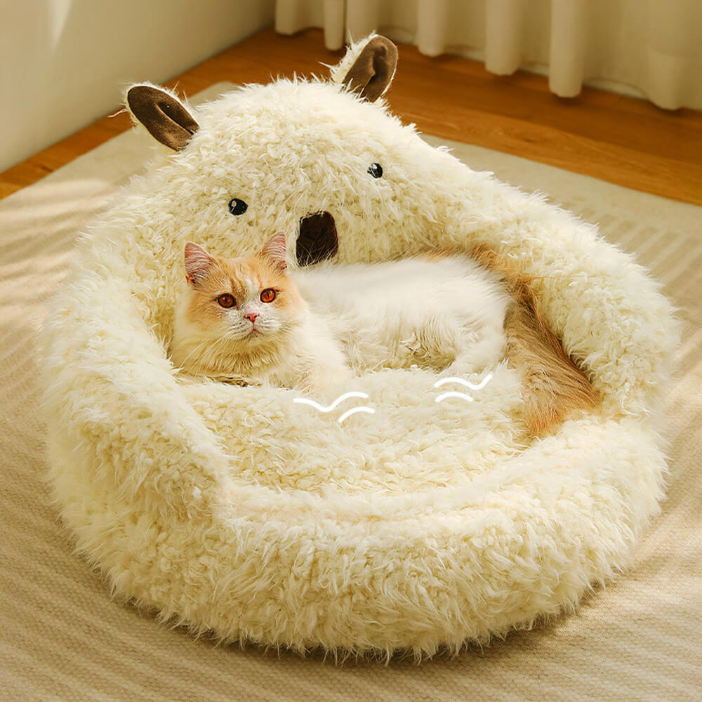 Azura | Alpaca-shaped, fluffy, warm, detachable dog and cat bed
