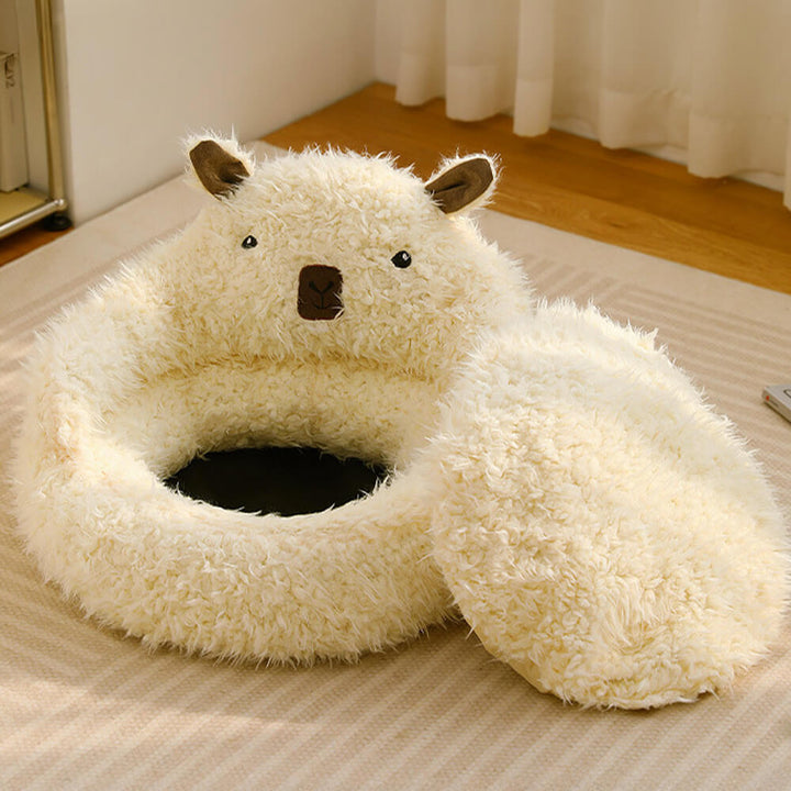Azura | Alpaca-shaped, fluffy, warm, detachable dog and cat bed