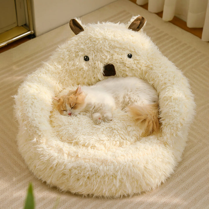 Azura | Alpaca-shaped, fluffy, warm, detachable dog and cat bed