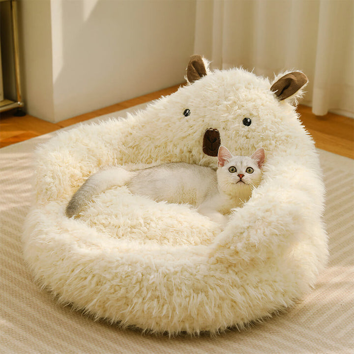Azura | Alpaca-shaped, fluffy, warm, detachable dog and cat bed