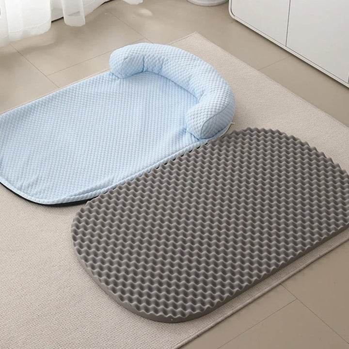 FurCool French Bulldog Cooling Mat – Breathable Washable Summer Silk Bed | Azura