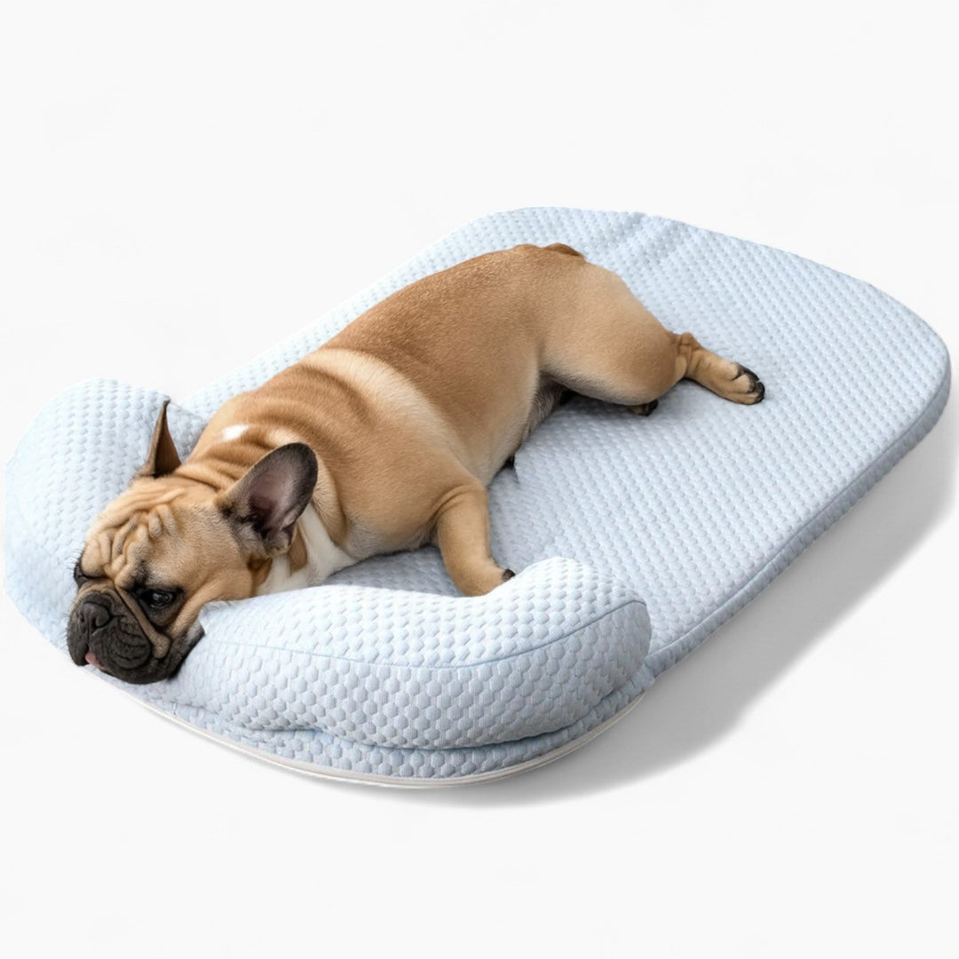 FurCool French Bulldog Cooling Mat – Breathable Washable Summer Silk Bed | Azura